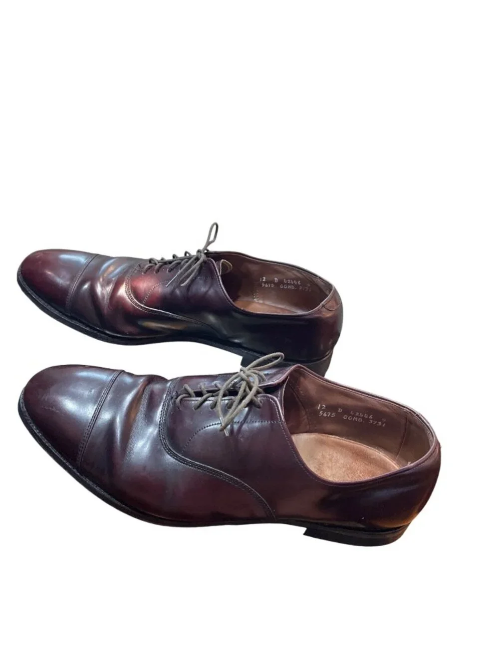 Allen Edmonds Park Avenue mens brown leather cap oxfords shoes sz 12D SKU 10458